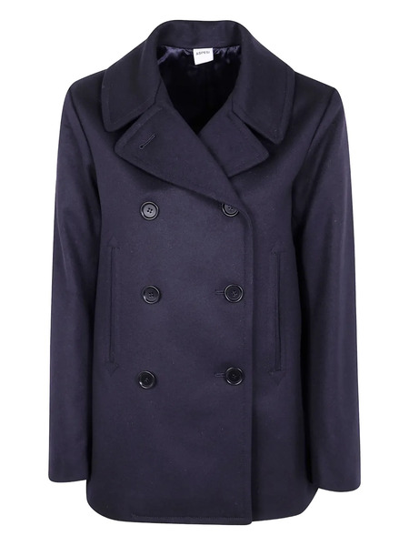  Aspesi Double-breasted Wool Coat - Blue 