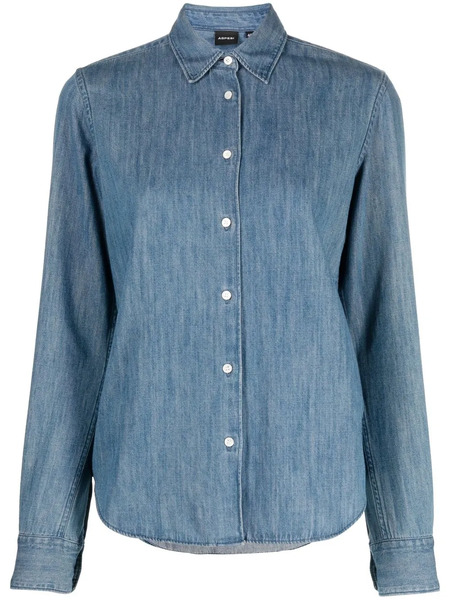  Aspesi Fitted Button-down Denim Shirt - Blue 