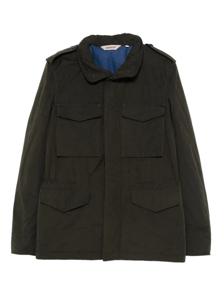  Aspesi Flap-pockets Collared Jacket - Green 