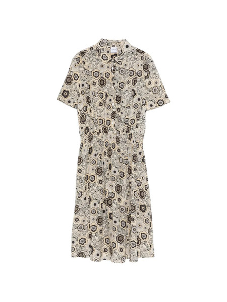  Aspesi Floral-print Midi Dress - Neutrals 