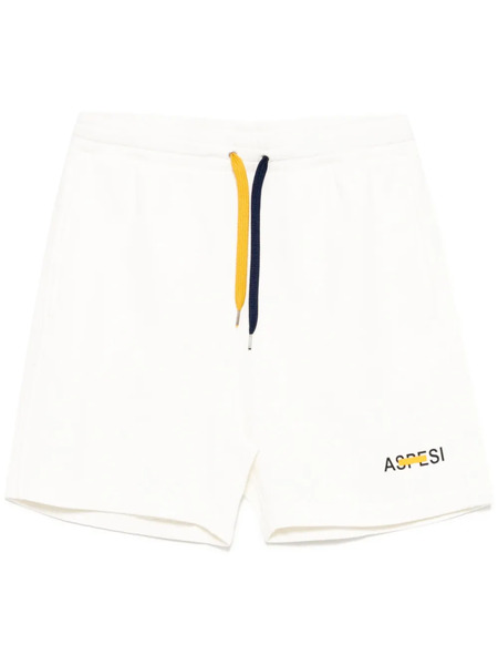  Aspesi Garment Dyed Gauzed Shorts - White 