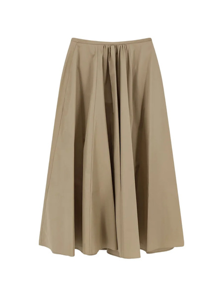  Aspesi Gathered Midi Skirt - Neutrals 