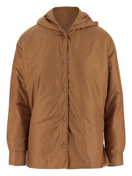  Aspesi Hooded Button-fastening Jacket - Brown 