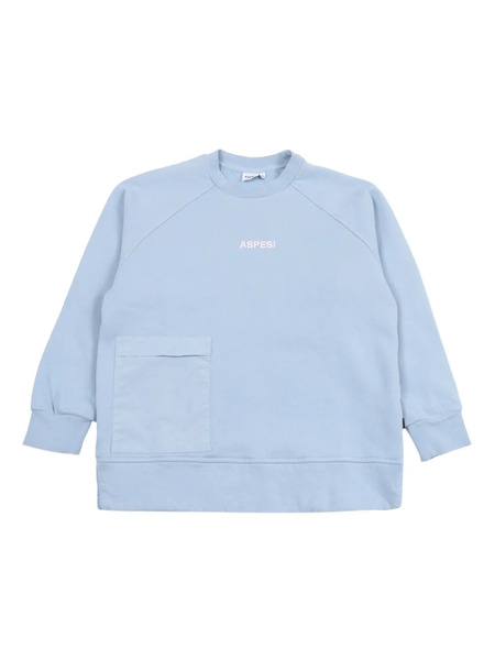  Aspesi Kids Patch-pocket Sweatshirt - Blue 