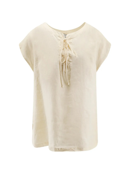  Aspesi Lace-up T-shirt - Neutrals 