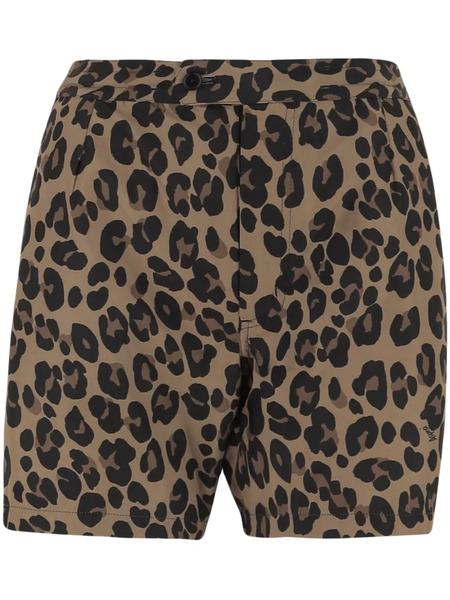  Aspesi Leopard-print Shorts - Brown 