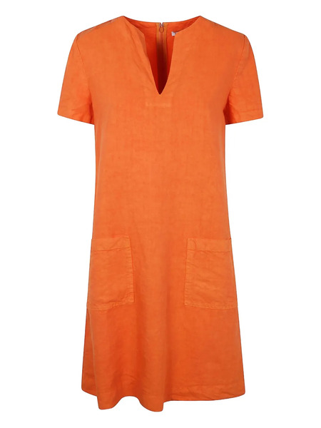  Aspesi Linen Mini Dress - Orange 
