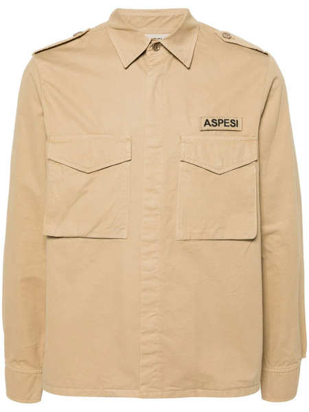  Aspesi Logo-patch Shirt - Neutrals 