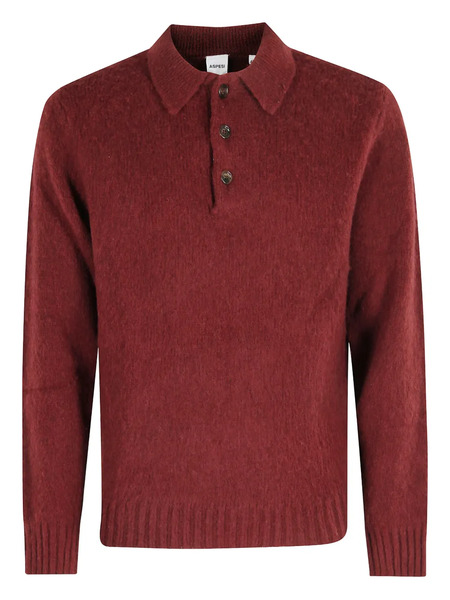  Aspesi Long-sleeve Polo Shirt - Red 