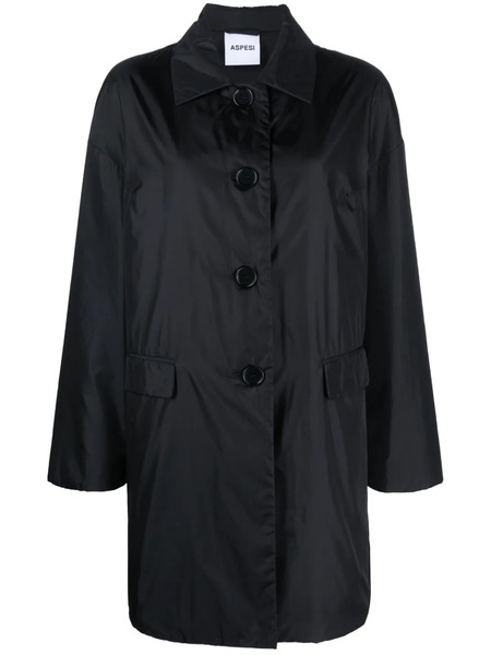  Aspesi Padded Parka Coat - Black 