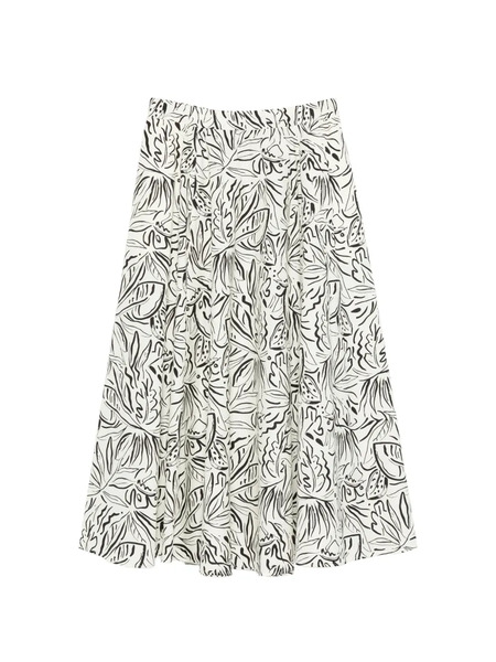  Aspesi Patterned Skirt - White 