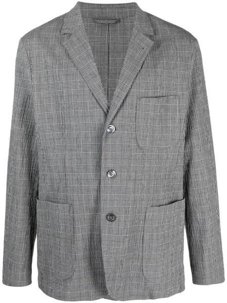  Aspesi Plaid-pattern Single-breasted Blazer - Grey 
