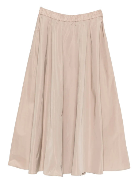  Aspesi Pleated Taffeta Skirt - Neutrals 
