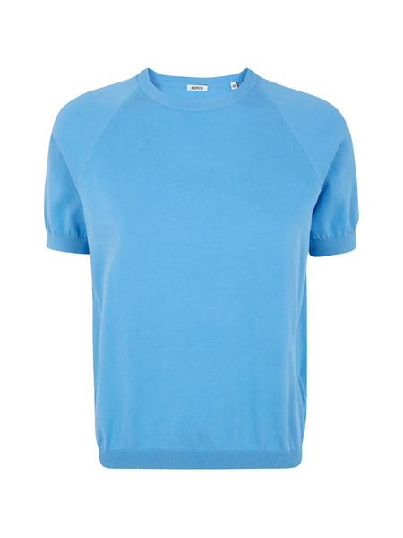  Aspesi Ribbed Short-sleeve T-shirt - Blue 