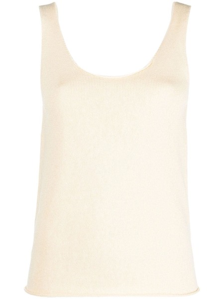  Aspesi Scoop Neck Knitted Vest Top - Neutrals 