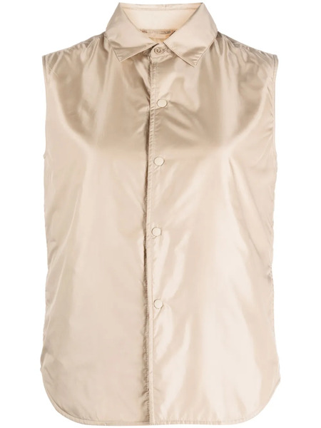  Aspesi Shimmer Press-stud Fastening Gilet - Neutrals 