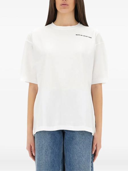  Aspesi Short-sleeve Lettering T-shirt - White 