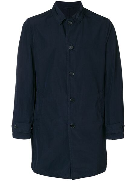  Aspesi Single-breasted Raincoat - Blue 
