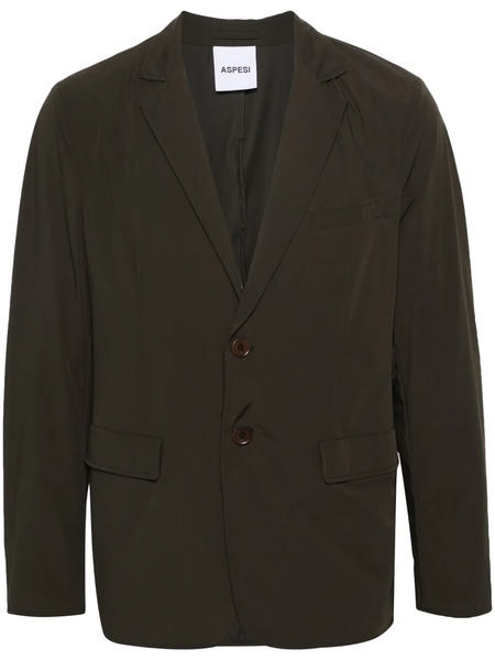  Aspesi Single-breasted Taffeta Blazer - Green 