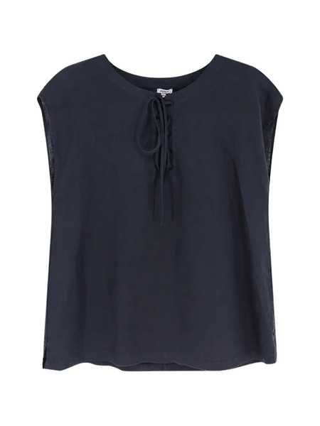  Aspesi Tie-neck Sleeveless Top - Blue 