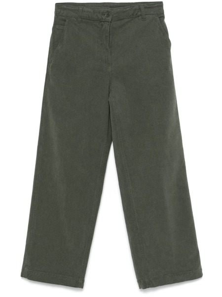  Aspesi Twill Cropped Trousers - Green 