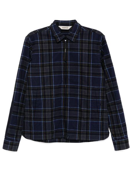  Aspesi Zip Fastening Shirt Jacket - Blue 
