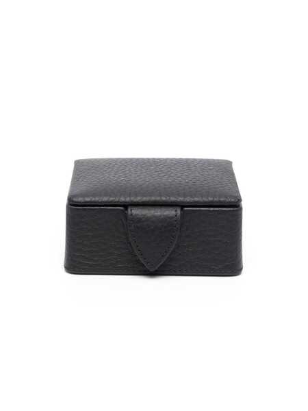  Aspinal Of London Leather Stud Box - Black 