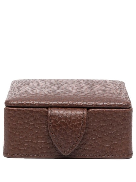  Aspinal Of London Leather Stud Box - Brown 