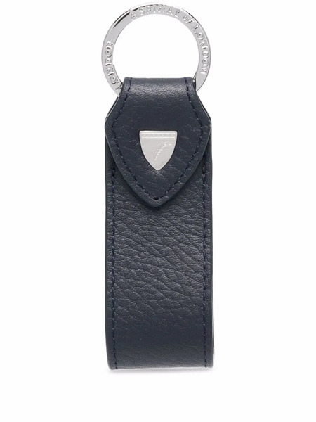  Aspinal Of London Pebbled-effect Loop Keyring - Blue 