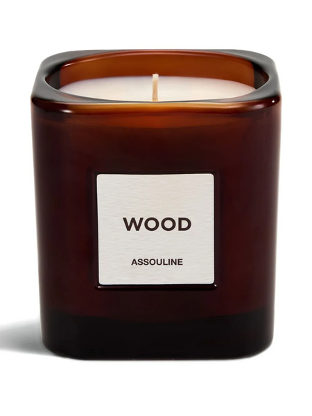  Assouline Library Wood Scented Candle (260g) - Brown 