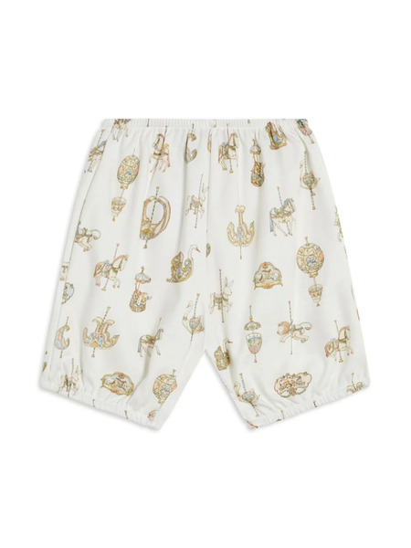  Atelier Choux Carousel-print Shorts - Neutrals 