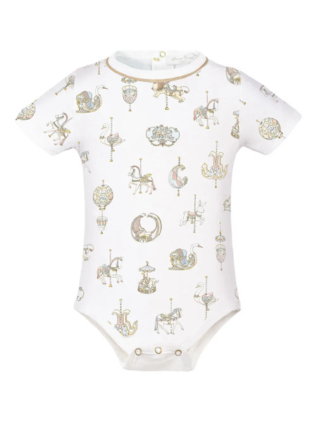  Atelier Choux Short-sleeve Illustrations Bodie - White 