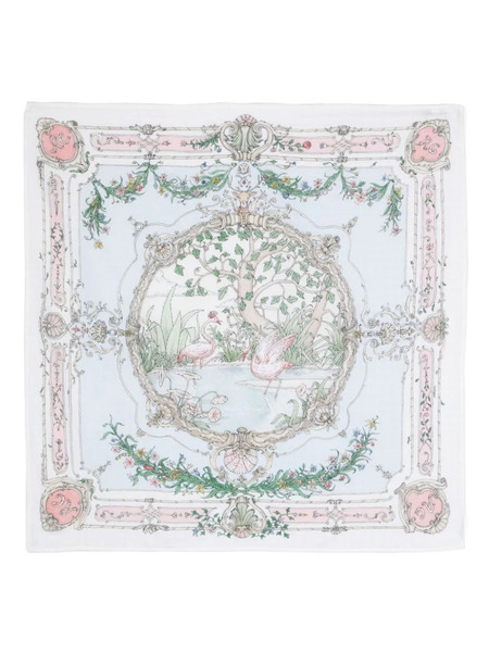  Atelier Choux Tapestry Organic Cotton Swaddle - White 