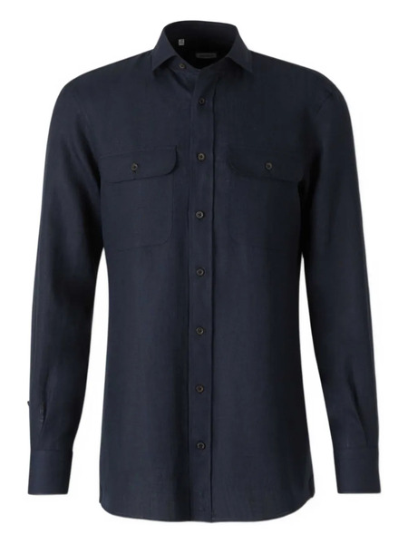  Atelier Munro Spread-collar Shirt - Blue 
