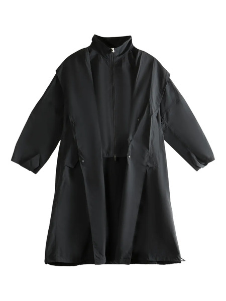  Atelier New York Zip Hooded Parka - Black 