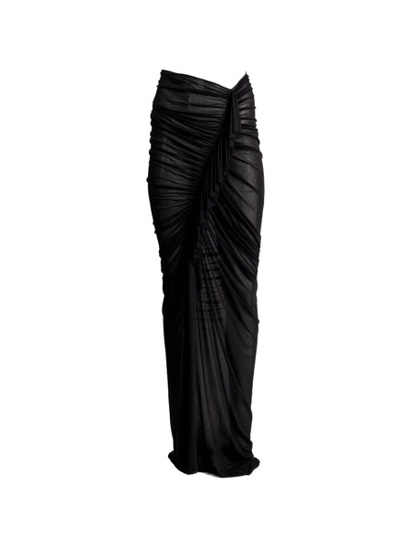  Atlein Draped Maxi Skirt - Black 
