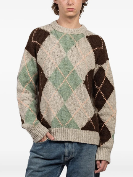  Atomo Factory Argyle Knit Sweater - Neutrals 