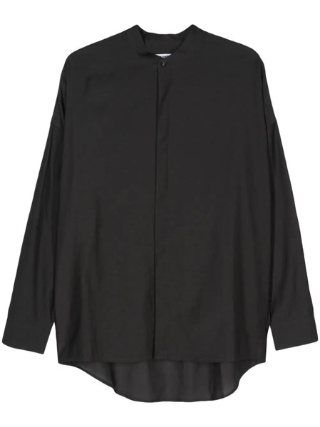  Attachment Band-collar Shirt - Grey 