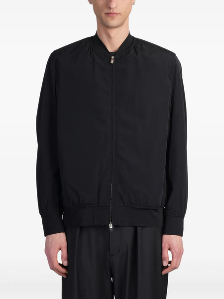  Attachment Cotton-blend Bomber Jacket - Black 