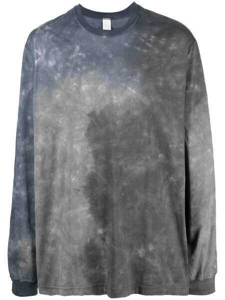  Attachment Long-sleeve Cotton T-shirt - Blue 