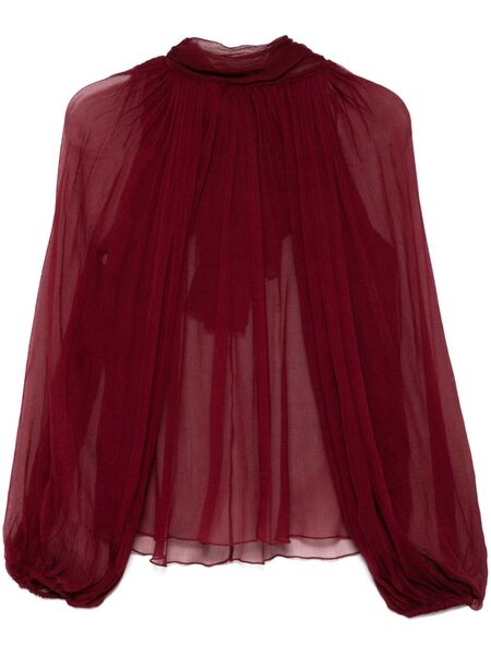  Atu Body Couture Silk Blouse - Red 