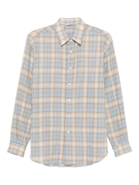  Auralee Airy Checked Shirt - Neutrals 
