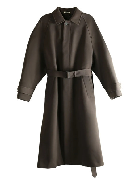  Auralee Belted Coat - Brown 