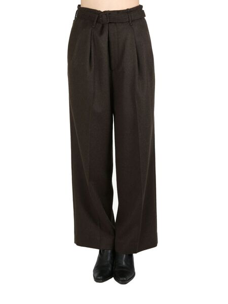  Auralee Belted Trousers - Brown 