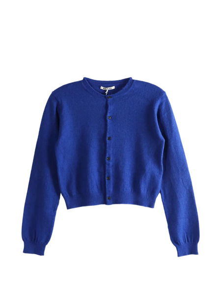  Auralee Button Cardigan - Blue 