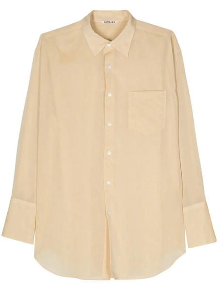  Auralee Chambray Cotton Shirt - Yellow 
