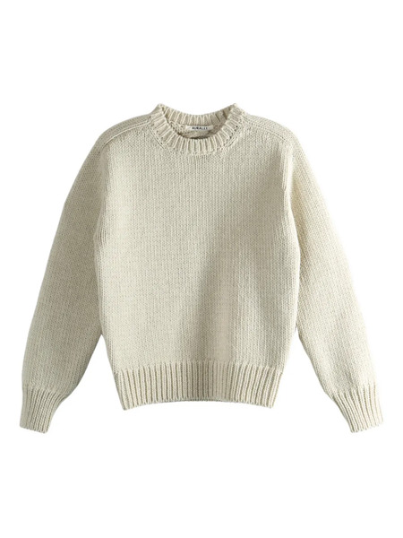  Auralee Crew-neck Sweater - Neutrals 