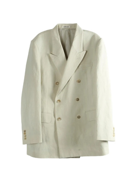  Auralee Double-breasted Blazer - Neutrals 