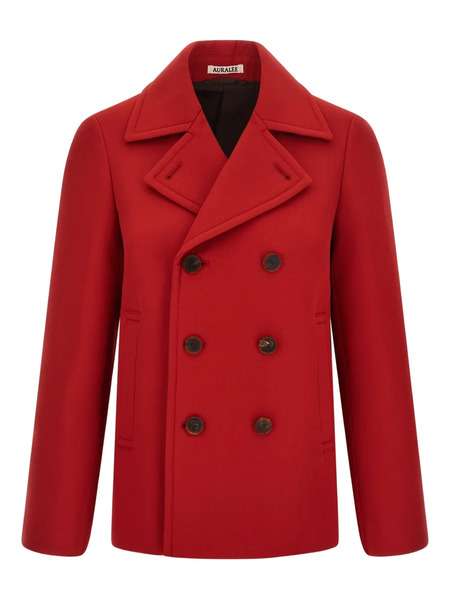  Auralee Double-breasted Jacket - Red 