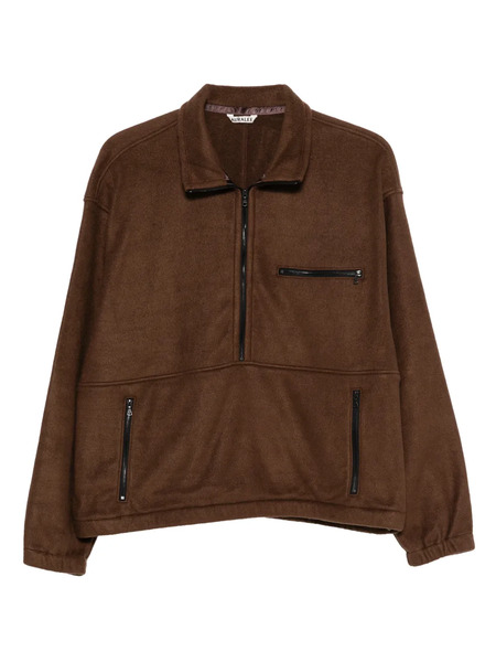  Auralee Half-zip Fleece Sweatshirt - Brown 